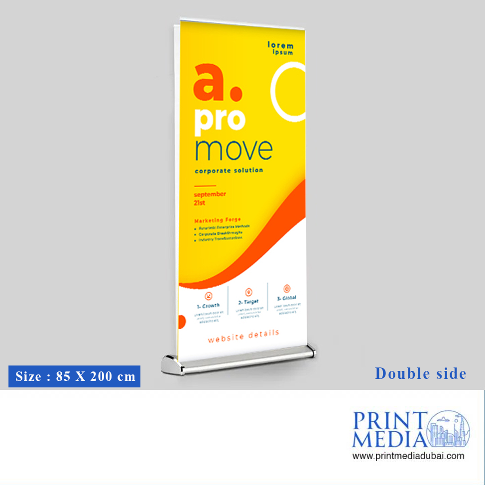 Rollup 85*200 cm Double Side